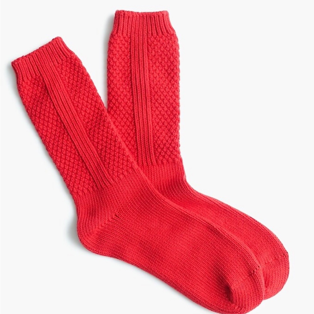 J.Crew textured trouser socks in olive green